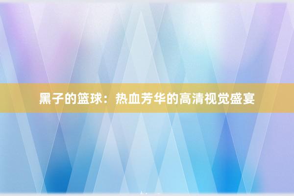 黑子的篮球：热血芳华的高清视觉盛宴